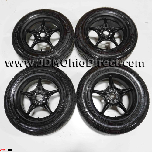 JDM MUGEN RNR Black 15" Wheel Set 